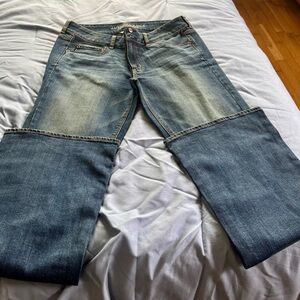 American Eagle Outfitters Blue Flare & Wide Leg Jeans long